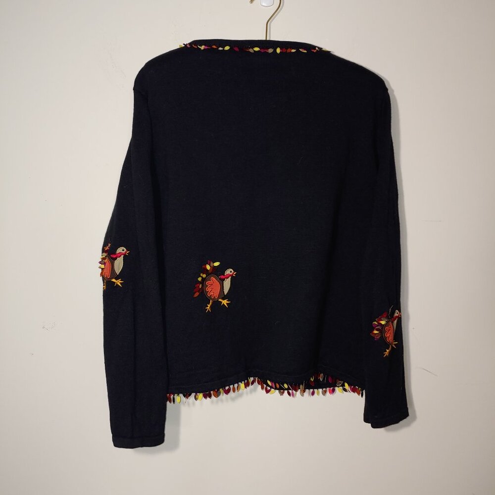 Bellepointe Vintage Embroidered Button Up Cardigan Size XL Black - Picture 6 of 6